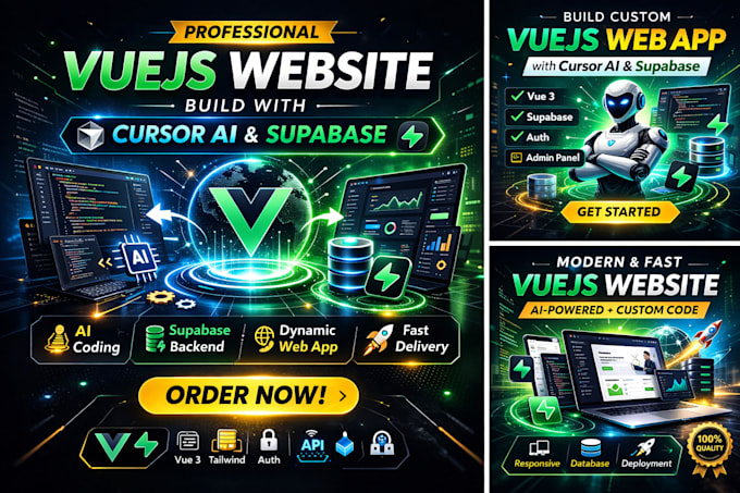 build vibe coding custom vuejs website with cursor ai, dynamic features