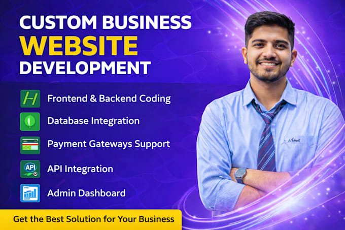 design and develop a custom website full stack developer