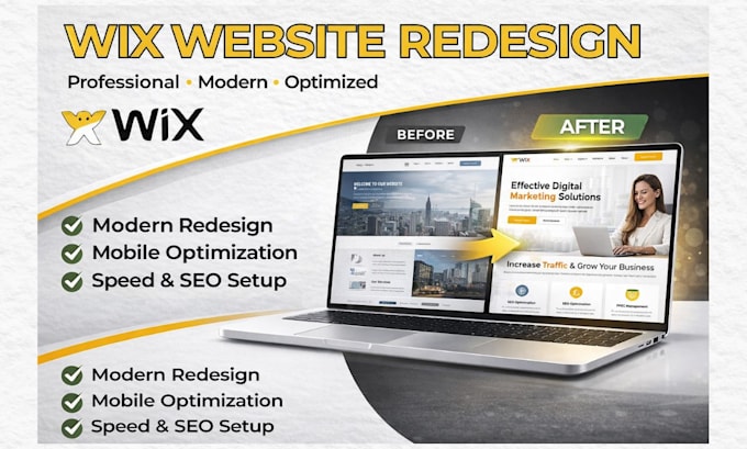 professional redesign and optimize your wix website