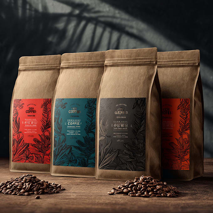 professional coffee packaging design and custom labels