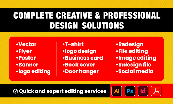 do graphic design, flyer, logo, vector, illustrator, photoshop editing