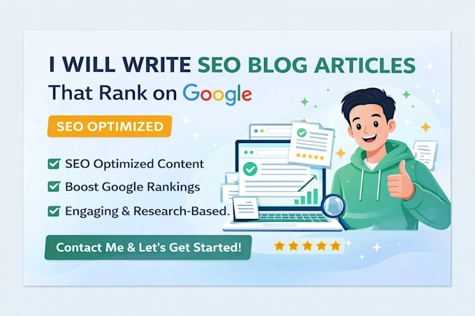 write SEO blog articles and website