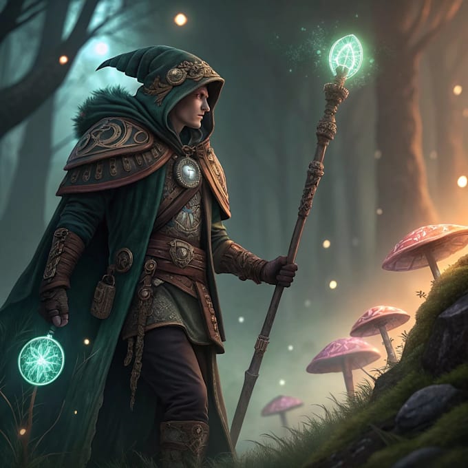 draw a fantasy character illustration