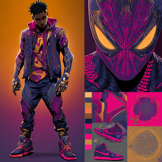 create superhero cartoon character