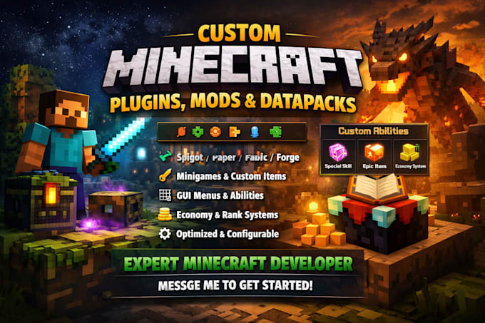 develop professional minecraft plugin or mod for your server