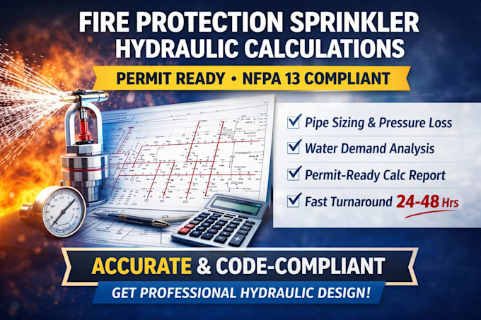 provide nfpa 13 sprinkler hydraulic calculation report
