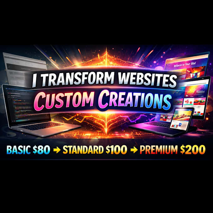 make custom and creative website for you