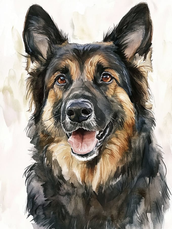 draw memorial pet portrait from photo