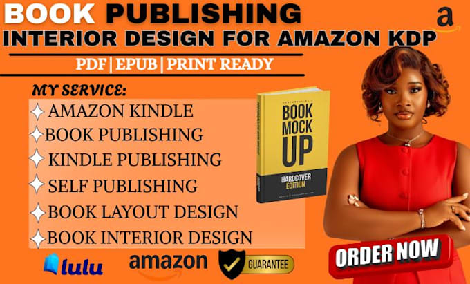 do book interior design,self publishing, book publishing,layout design on amazon