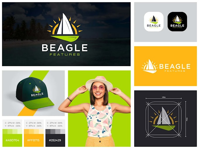 Do modern minimalist logo design with complete branding kit and brand ...