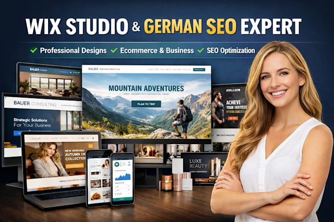 build wix website with german SEO wix ecommerce wix studio developer
