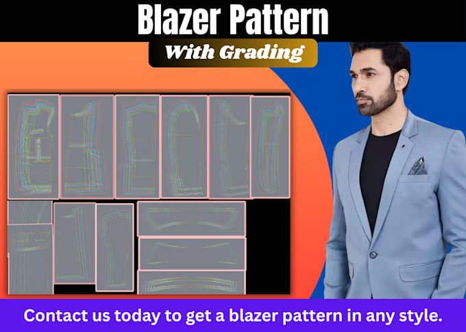 create the best pattern design for the blazer and pants