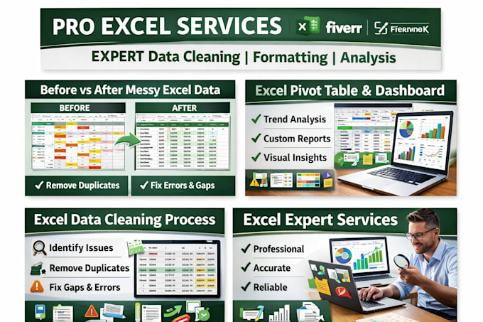 clean, format and fix messy excel data professionally