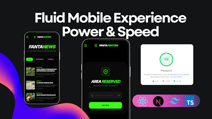 build a high performance react and next js web application