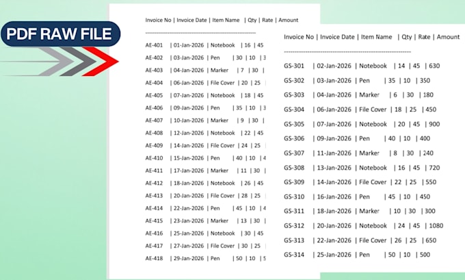 convert PDF to excel, jpg to excel and do data entry