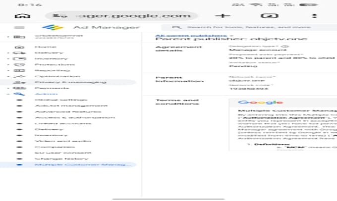 provide google adx approval and setup ad manager for your website