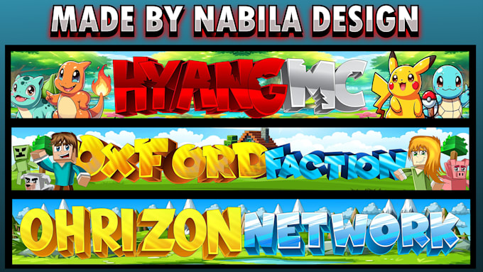 unique minecraft server logo and banner for your server