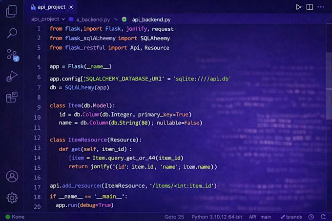develop python rest API using flask or django for automation and web apps