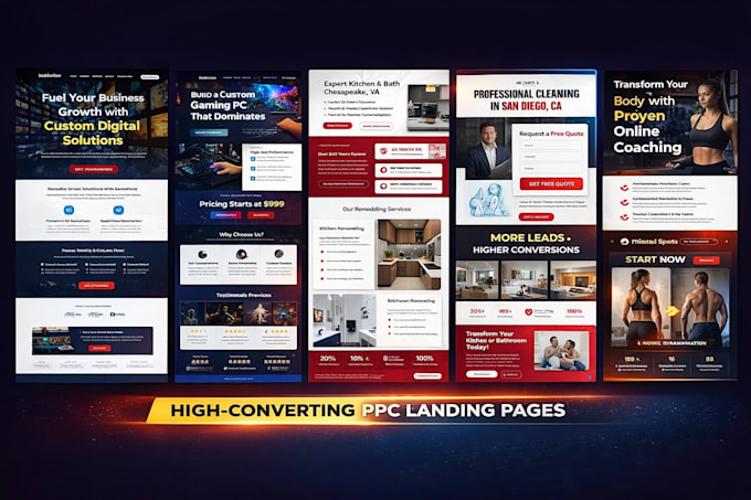design high conversion focused landing page for google ads and PPC campaigns