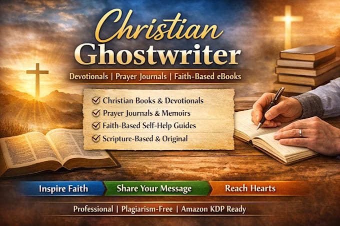 ghostwrite your christian book devotional prayer journal faith based ebook