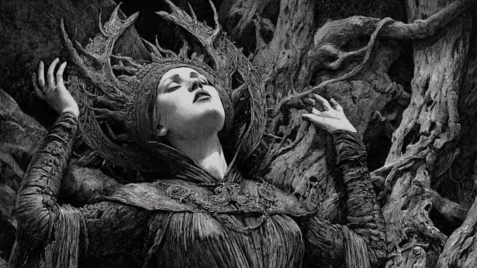draw horror and dark fantasy illustrations
