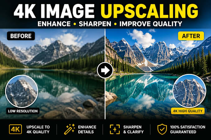 upscale images to 4k and enhance image quality