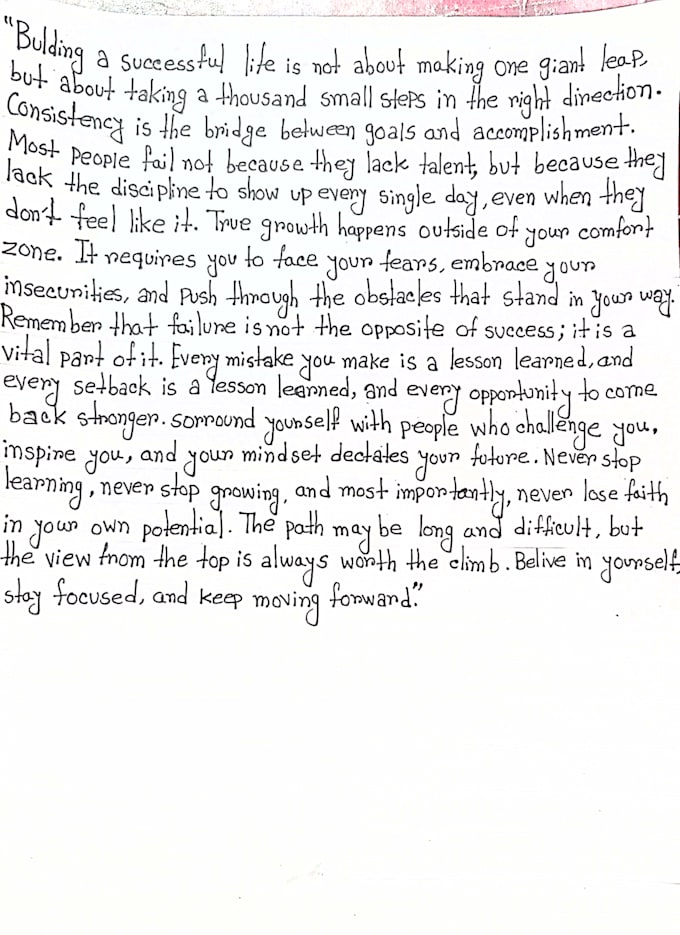 write neat and readable handwritten notes and letters