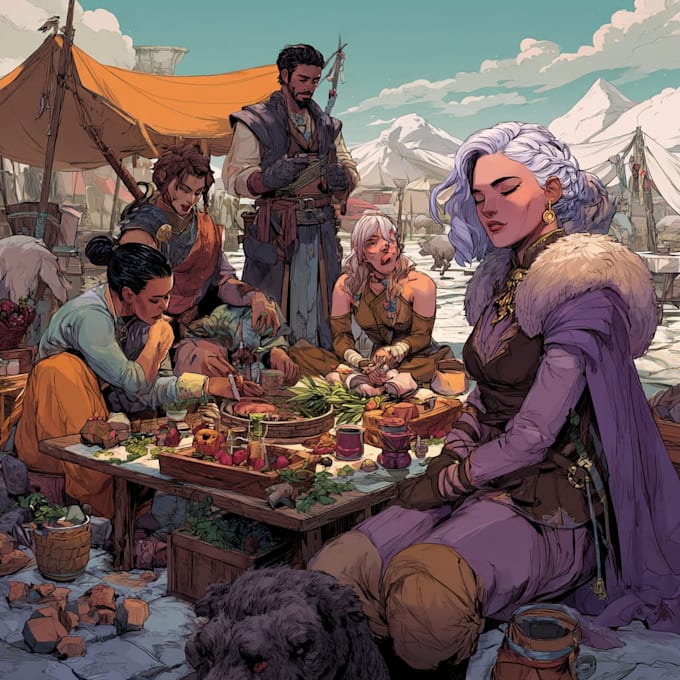 Design a dnd party art and group art by Kesiatjie | Fiverr
