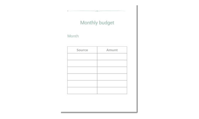 create a printable budget planner PDF and canva template