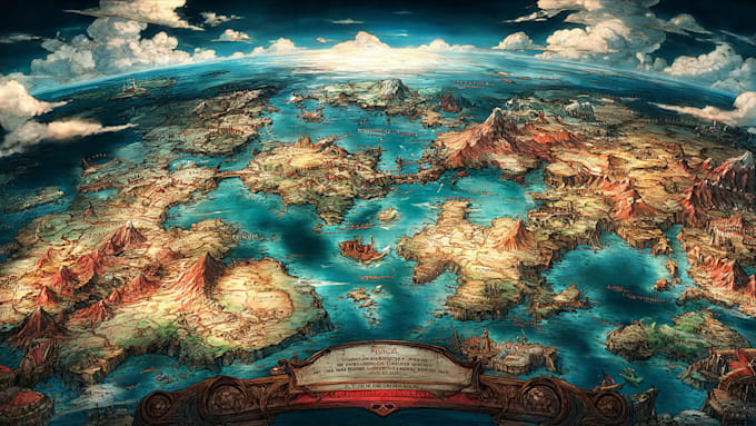 create high quality fantasy vintage maps