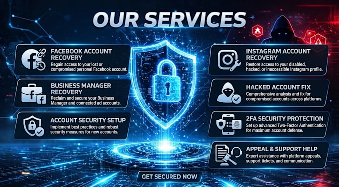 fix facebook and instagram account problem professionally