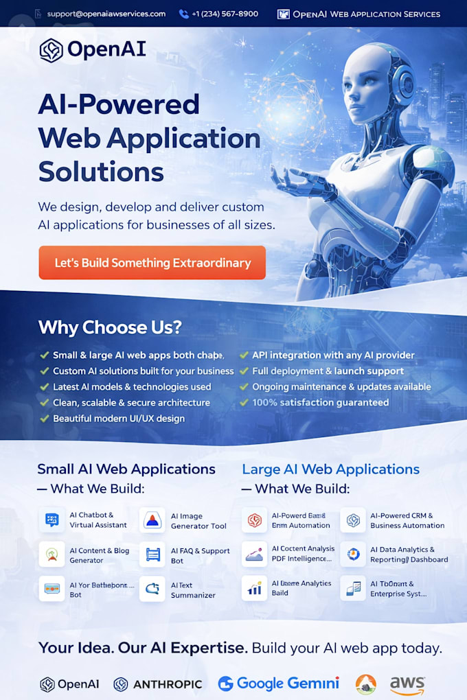 build custom ai saas, automation web app solution