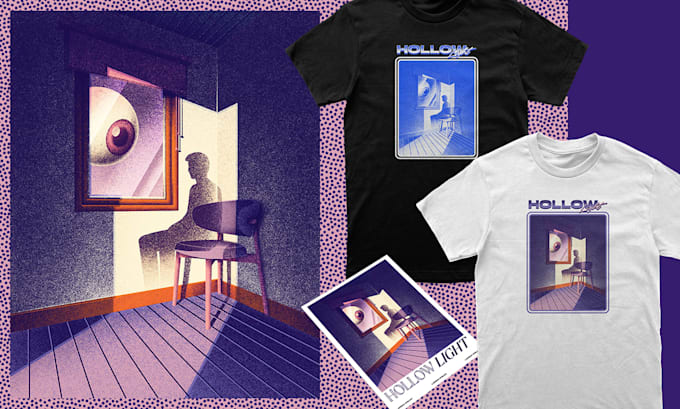 create surreal illustration for merch, poster, album cover