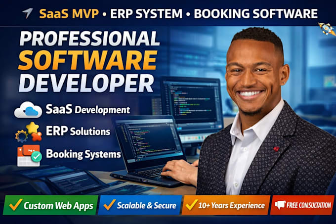 software developer, app developer, saas mvp erp system, develop startup software