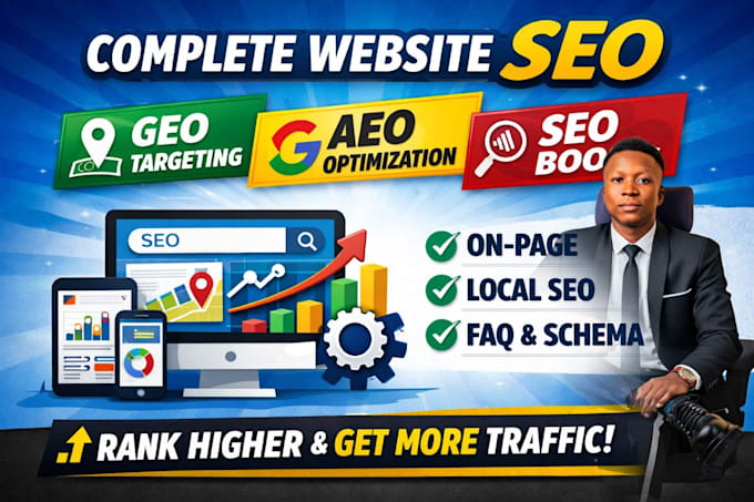 do complete website optimization for ai engine, GEO, aeo, SEO optimization,