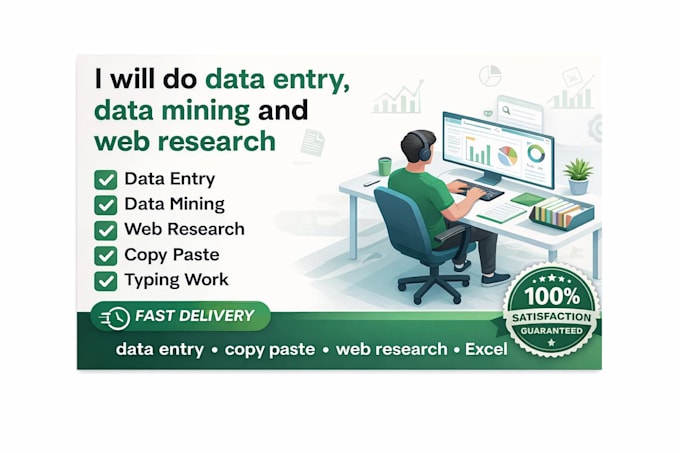 do data entry, copy paste and excel data typing
