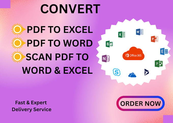 convert pdf to excel and word