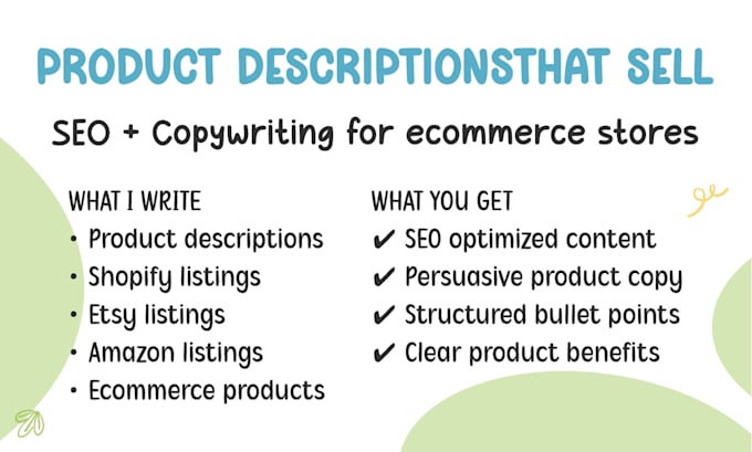 write SEO product descriptions for your ecommerce store