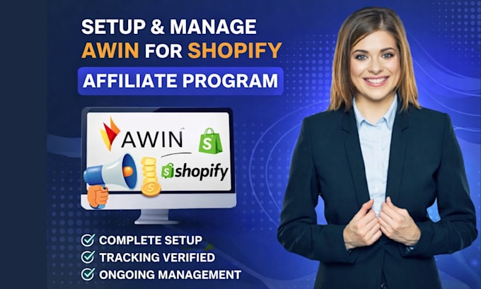 manage and setup shopify affiliate program, awin, shareasale program