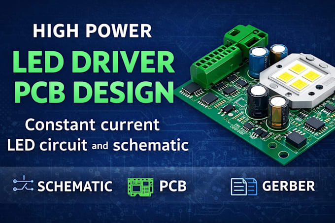 design a high power led driver pcb, constant current led circuit and schematic