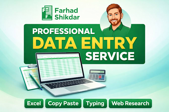 do accurate data entry, excel spreadsheet, typing job