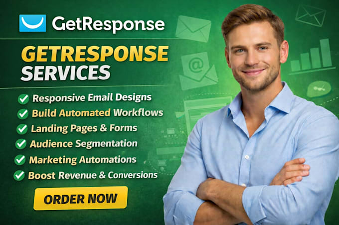 setup getresponse email automation, campaigns and landing pages