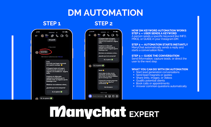 create instagram manychat dm automation for lead generation