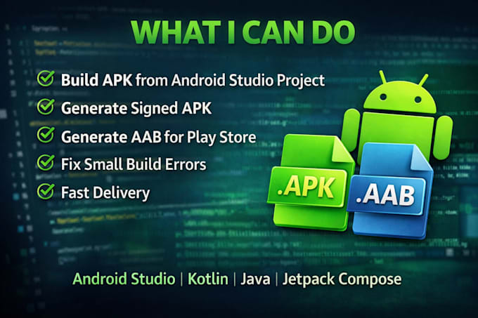 convert android studio project to apk or aab for play store