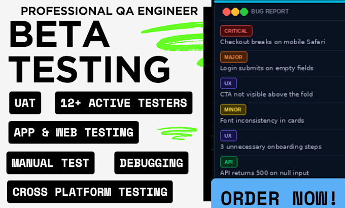 do beta testing uat app website software qa alpha testing 12 20 tester debugging