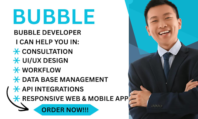 do bubble io developer no code website app mvp saas web application adalo react