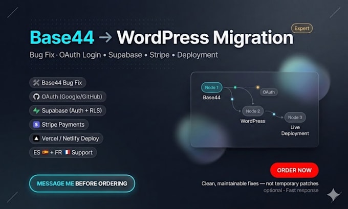 migrate base44 app to codex app base44 integration expert base 44 bug fix claude