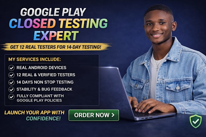 provide closed testing 12 testers 20 testers mobile app testing 12 testers