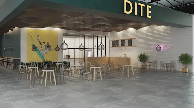 high quality virtual staging in different styles, restaurant interior rendering