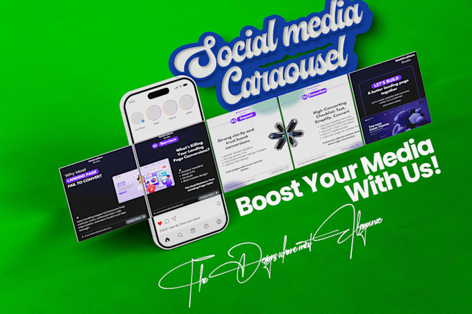design instagram post carousel banners flyers